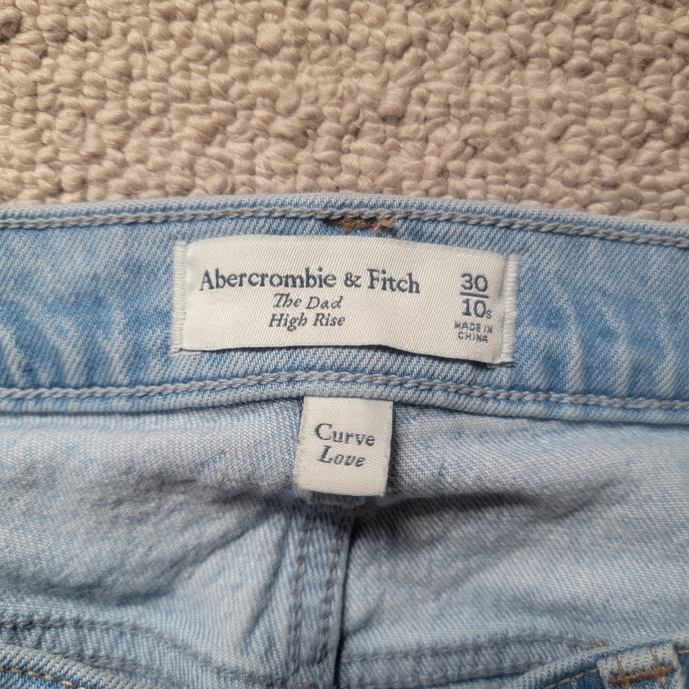Abercombie curve love straight leg dad jeans